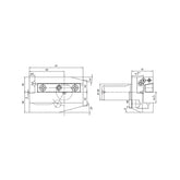 B6AK Radial, Long, Coolant, Wedge Clamping Holders  B6AK-302040 - Makotools Industrial Supply Tools for Metal Cutting